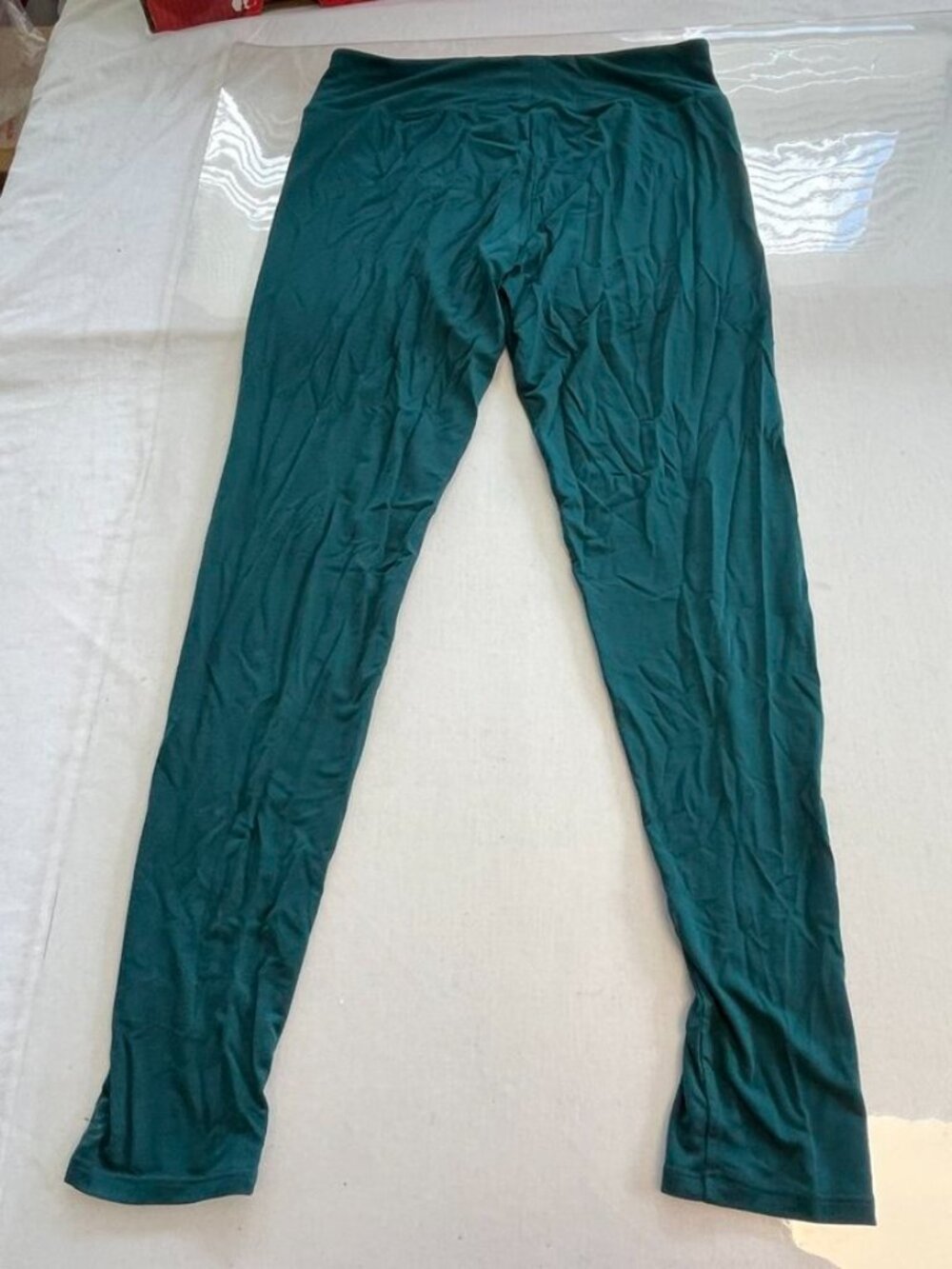 Cuddl Duds Softwear Stretch High Waist Leggings Dark Green Medium NWT - Picture 8 of 12